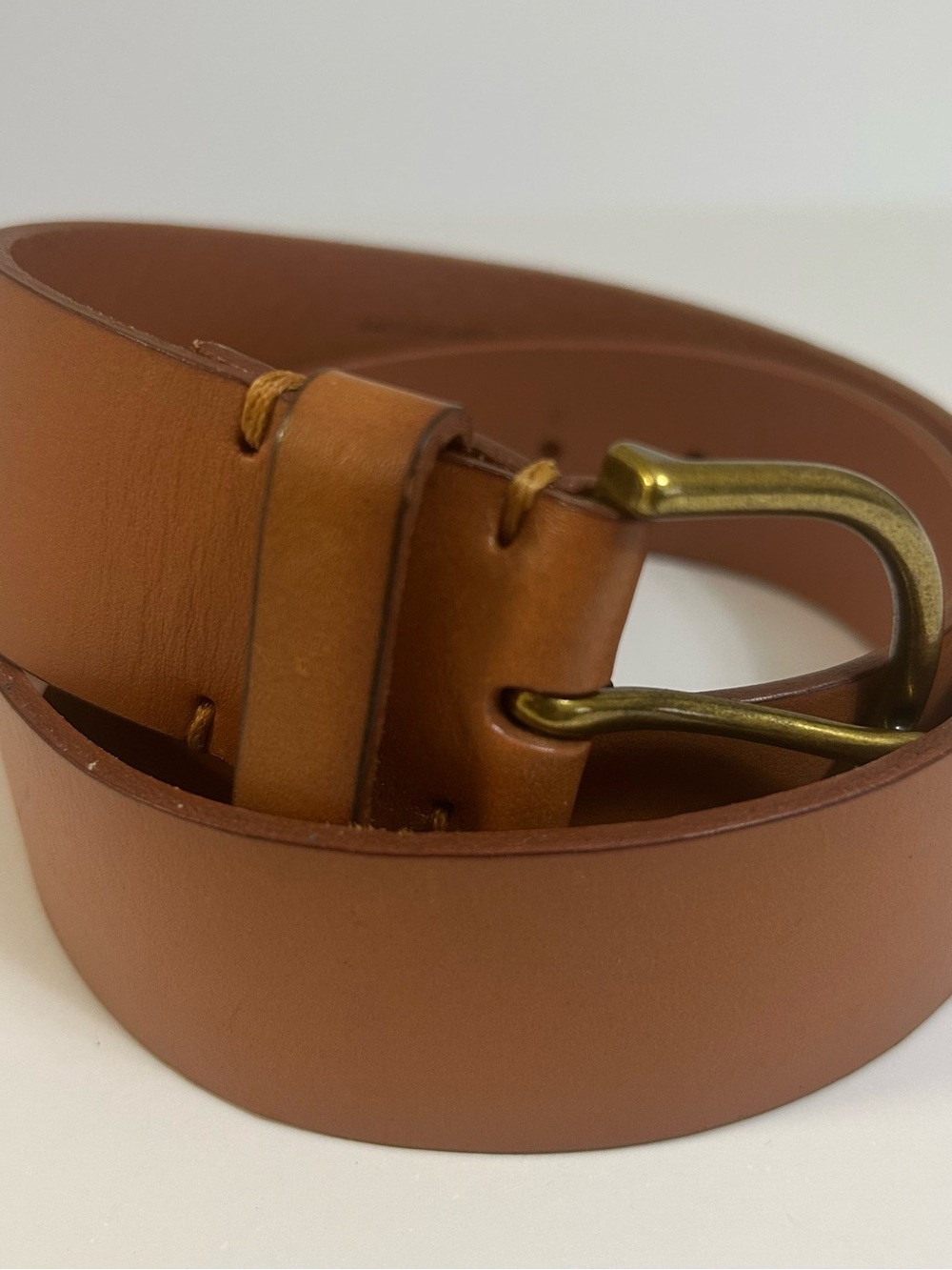 American Eagle Brown Genuine Cow Leather Belt with Brass Buckle women’s XS